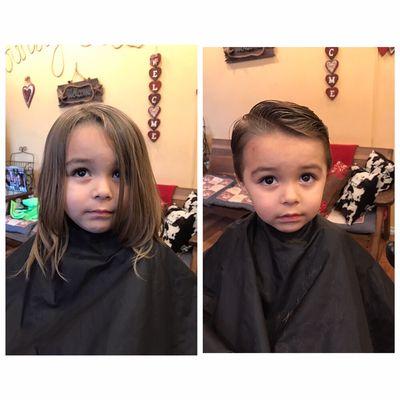 This little guy decided he wanted to cut his hair .. adorable !