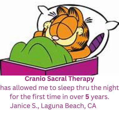 Cranio Sacral helps calm and balance your nervous system. This reduces physical discomfort allowing your body to relax into sleep.