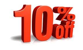 10% off in your today's job (promotion can't be combined)