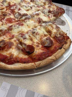 Medium sausage and pepperoni