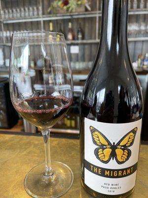 2018 "The Migrant" Paso Robles at the Equality Vines Tasting Room in Guerneville.