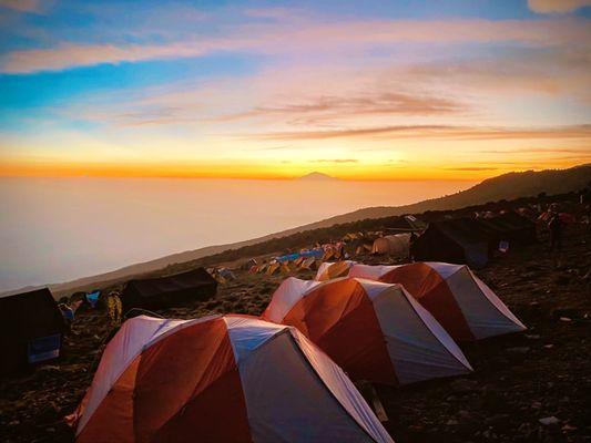 Sunset over looking Mt Meru