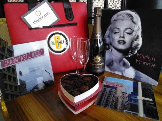 "Brut, Choc & Tote" for Valentine's Day at the Renaissance Harborplace Hotel-Baltimore.