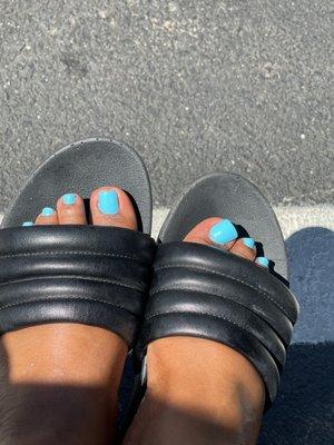 Beautiful blue on my little toes.