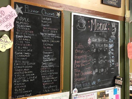 Menu board