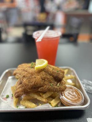 Fried fish and kool-aid