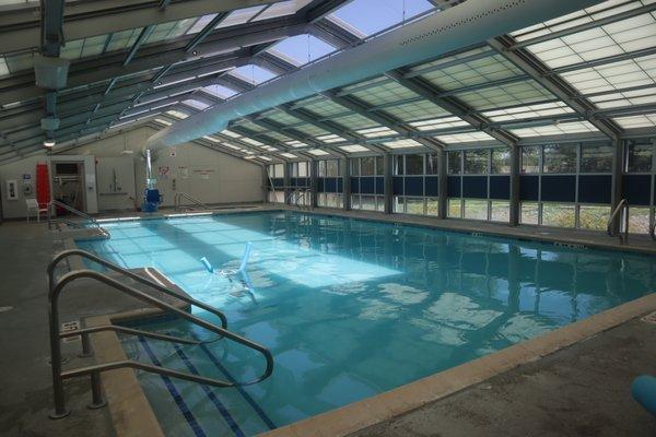 Our indoor, heated pool is open year-round and features a jacuzzi, ADA chair lift, and ADA accessible changing room.