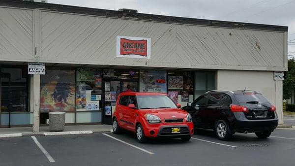 Storefront of Arcane Comics