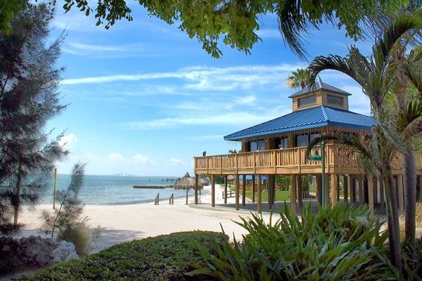 Nepa hut Beach Bar sits on Tampa Bay.