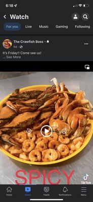 Proof their own FB page said they serve SPICY blue point crabs.