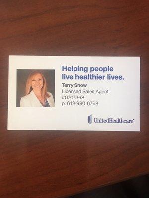 Proud to be an authorized agent for United Healthcare. Medicare can be confusing.  Let me help you