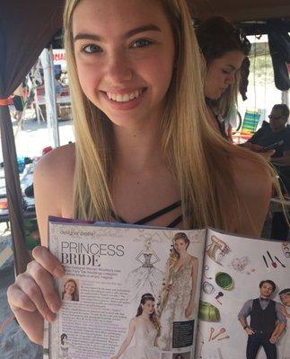 Hundreds of happy models ! Here is Raelynn holding her photo in Marie Claire magazine !!! We are both thankful of each other !