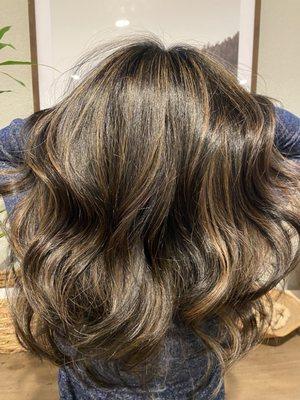 Medium ash gray balayage by Yaya