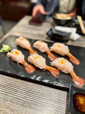 sweet shrimp (ebi nigiri)