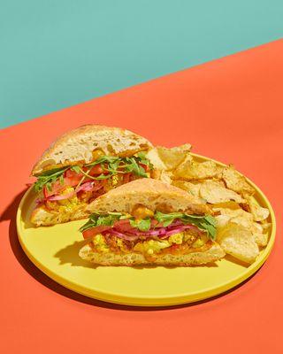 Go for the gold in 2025 - our Golden Cauliflower sandwich is loaded with plant-based flavor to get your #Veganuary off to a colorful start