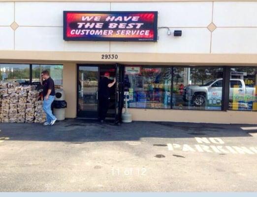 Entrance of convenience store