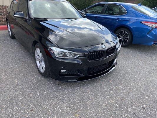 We installed a M series bumper upgrade on this sleek BMW