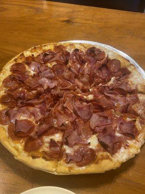 Canadian/bacon pizza.