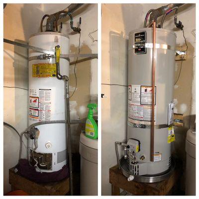 Before and After Water Heater Installation