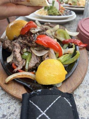 Steak Sizzling Fajitas Platter Dinner