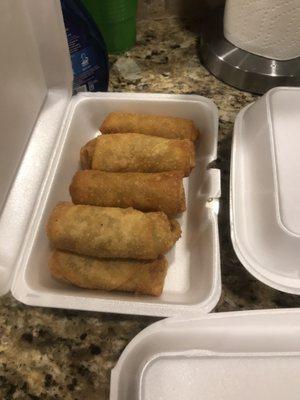 Egg rolls and shrimp rolls