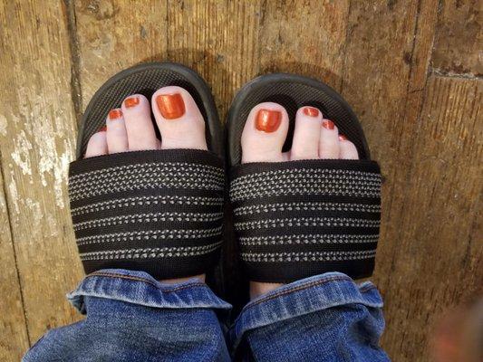 My toes after my fabulous pedicure!!