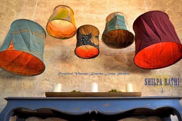 Brilliantly Reclaimed Hand-sewn Lampshades!!!