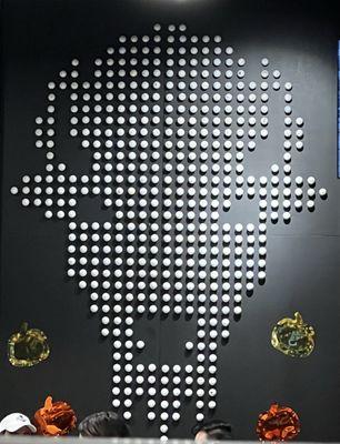 Buffalo wall art using golf balls