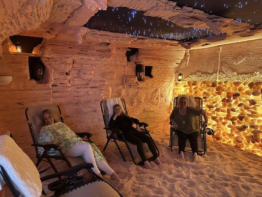 Chantee, Alicia & Tina visited our salt cave today