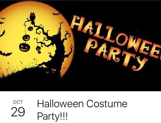 Halloween Party Oct. 29.   Sat Night! Come out for a good time! Costume contest and pot luck dinner!