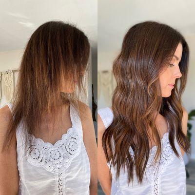 Color and one row of extensions by Nicole