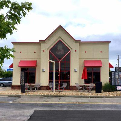 Restaurant Exterior with Drive-thru and Patio