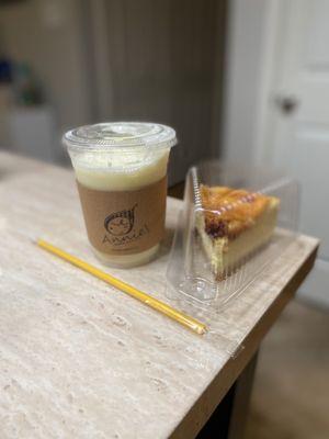 Pina Colada Smoothie and Creme Brulee Cheesecake