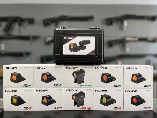 Holosun optics in stock.