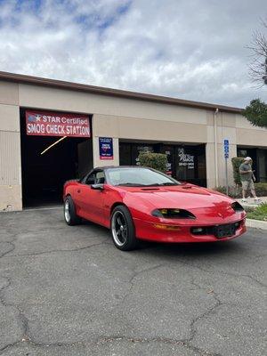 After being turned away by multiple smog stations, we were able to get this absolutely gorgeous Camaro back on the road