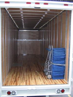 Our modern fleet of moving trucks are clean, sanitized and fully equipped inducing blankets, dollies and shrink wrap.