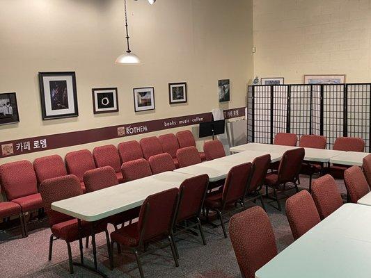 Conference room interior. Love the screen!