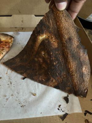 Burnt pizza