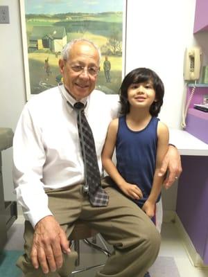 The amazing Dr Brooks and my son! Notice the smile on my 4 year old.