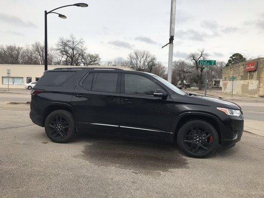 2020 Chevy Traverse Redline edition.