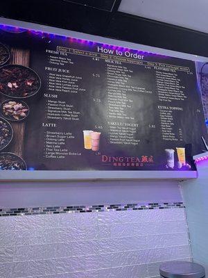 Drink menu