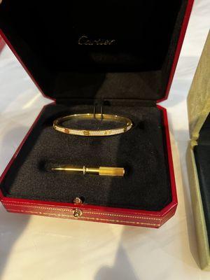 Cartier pave diamond love bracelet