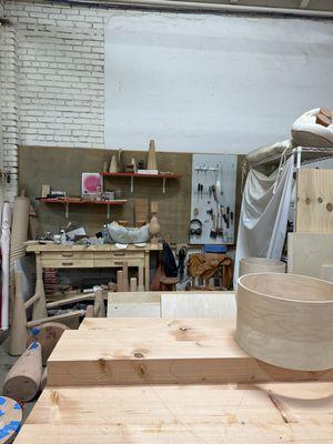 A corner of the woodshop