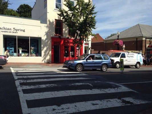 Exterior is painted red