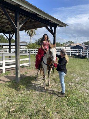 We prepared this young beauty for her quinceanera