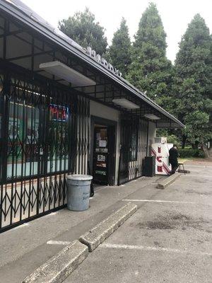 New exterior, parking lot and security gates