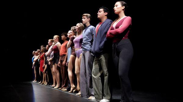 Seventeen dancers compete for a spot in an upcoming Broadway production (A CHORUS LINE)