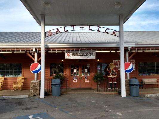 The entrance reminds me of an old general store.