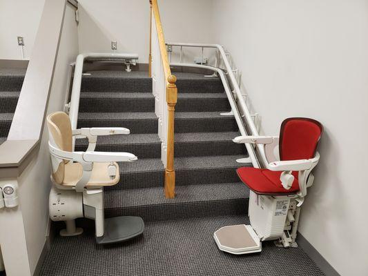 Curved stairlifts available for trial in our showroom