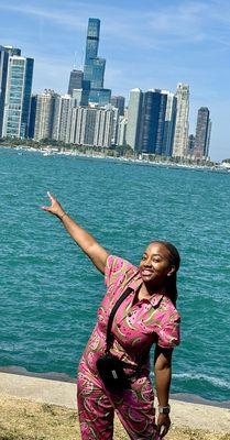 Black Foodie Tour, photo stop to share the city skyline with the out of town guests.